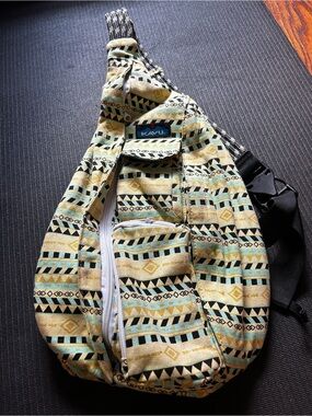 KAVU Rope Sling Bag Geometric Aztec Print
